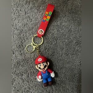 Super Mario Keychain with Red Strap